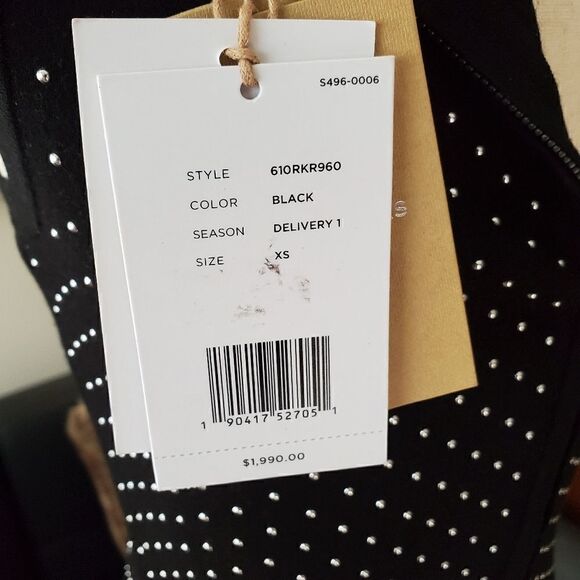 Michael Kors Collection Studded Black Sheath Dress NWT Size X-small - Picture 15 of 16